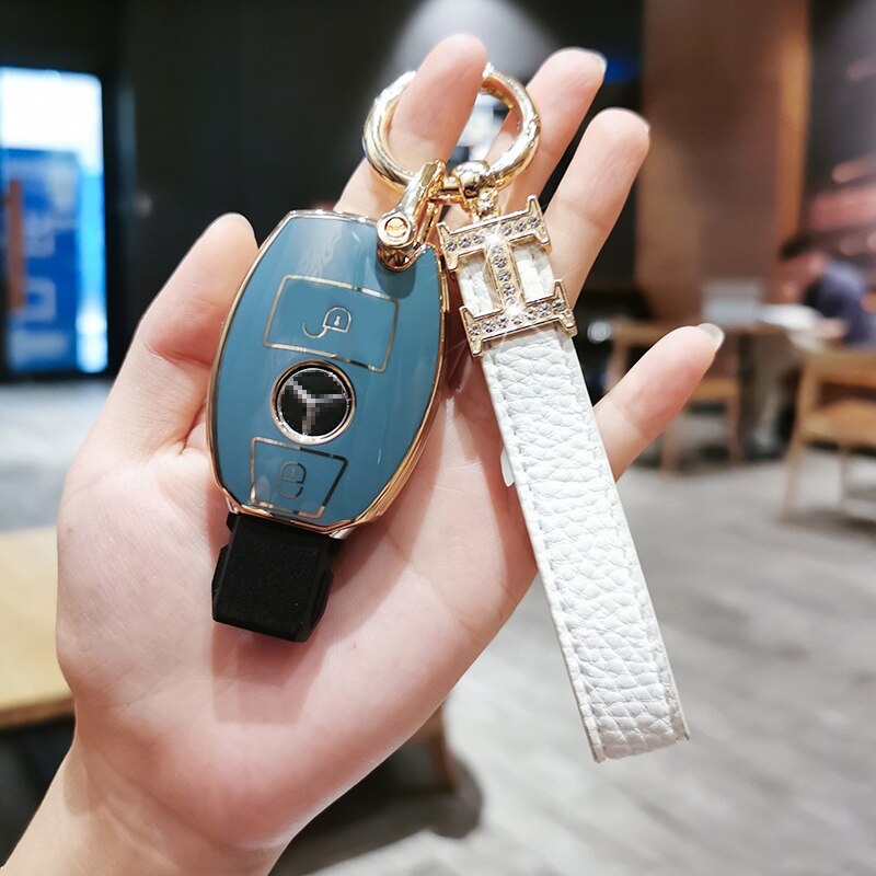 2022-New-Cool-Car-Key-Shell-per-le-donne-portachiavi-custodia-morbida-portachiavi-catena-protettiva-Shell-1 Cover Chiave/telecomando per Mercedes Benz - 2022 New Cool Car Key Shell per le donne portachiavi custodia morbida portachiavi catena protettiva Shell 1