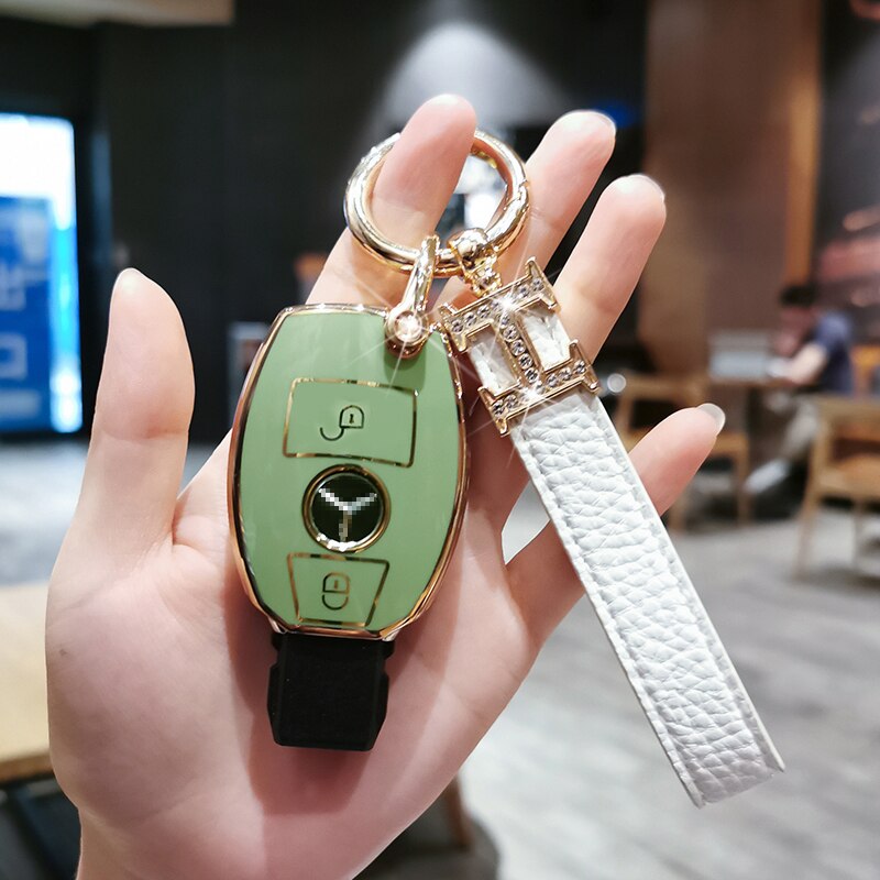 2022-New-Cool-Car-Key-Shell-per-le-donne-portachiavi-custodia-morbida-portachiavi-catena-protettiva-Shell-2 Cover Chiave/telecomando per Mercedes Benz - 2022 New Cool Car Key Shell per le donne portachiavi custodia morbida portachiavi catena protettiva Shell 2