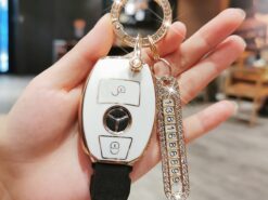 Cover Chiave/telecomando per Mercedes Benz 4 Cover Chiave/telecomando per Mercedes Benz - 2022 New Cool Car Key Shell per le donne portachiavi custodia morbida portachiavi catena protettiva Shell 3