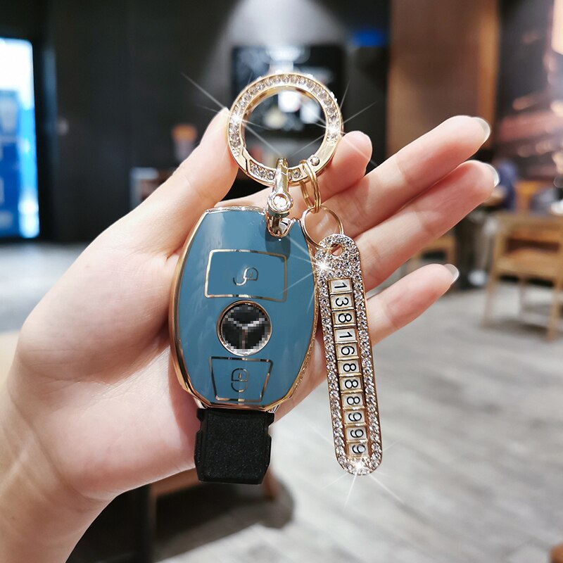 2022-New-Cool-Car-Key-Shell-per-le-donne-portachiavi-custodia-morbida-portachiavi-catena-protettiva-Shell-4 Cover Chiave/telecomando per Mercedes Benz - 2022 New Cool Car Key Shell per le donne portachiavi custodia morbida portachiavi catena protettiva Shell 4
