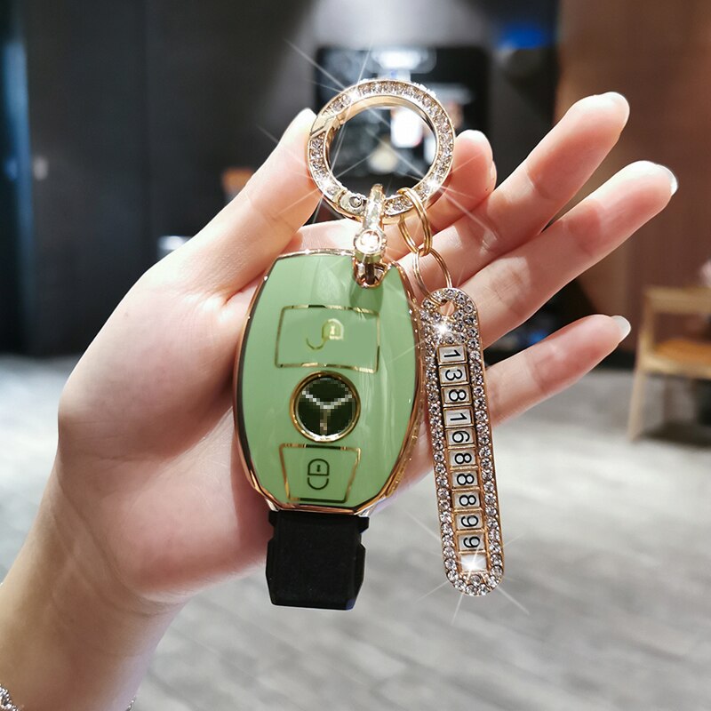 2022-New-Cool-Car-Key-Shell-per-le-donne-portachiavi-custodia-morbida-portachiavi-catena-protettiva-Shell-5 Cover Chiave/telecomando per Mercedes Benz - 2022 New Cool Car Key Shell per le donne portachiavi custodia morbida portachiavi catena protettiva Shell 5