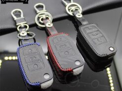 Cover Chiave/telecomando per Volkswagen VW 4 Cover Chiave/telecomando per Volkswagen VW - 3 pulsanti 100 cassa Del cuoio Genuino copertura di chiave dell automobile per Volkswagen VW Jetta 2