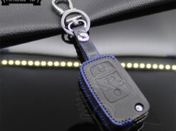 Cover Chiave/telecomando per Volkswagen VW 7 Cover Chiave/telecomando per Volkswagen VW - 3 pulsanti 100 cassa Del cuoio Genuino copertura di chiave dell automobile per Volkswagen VW Jetta 5