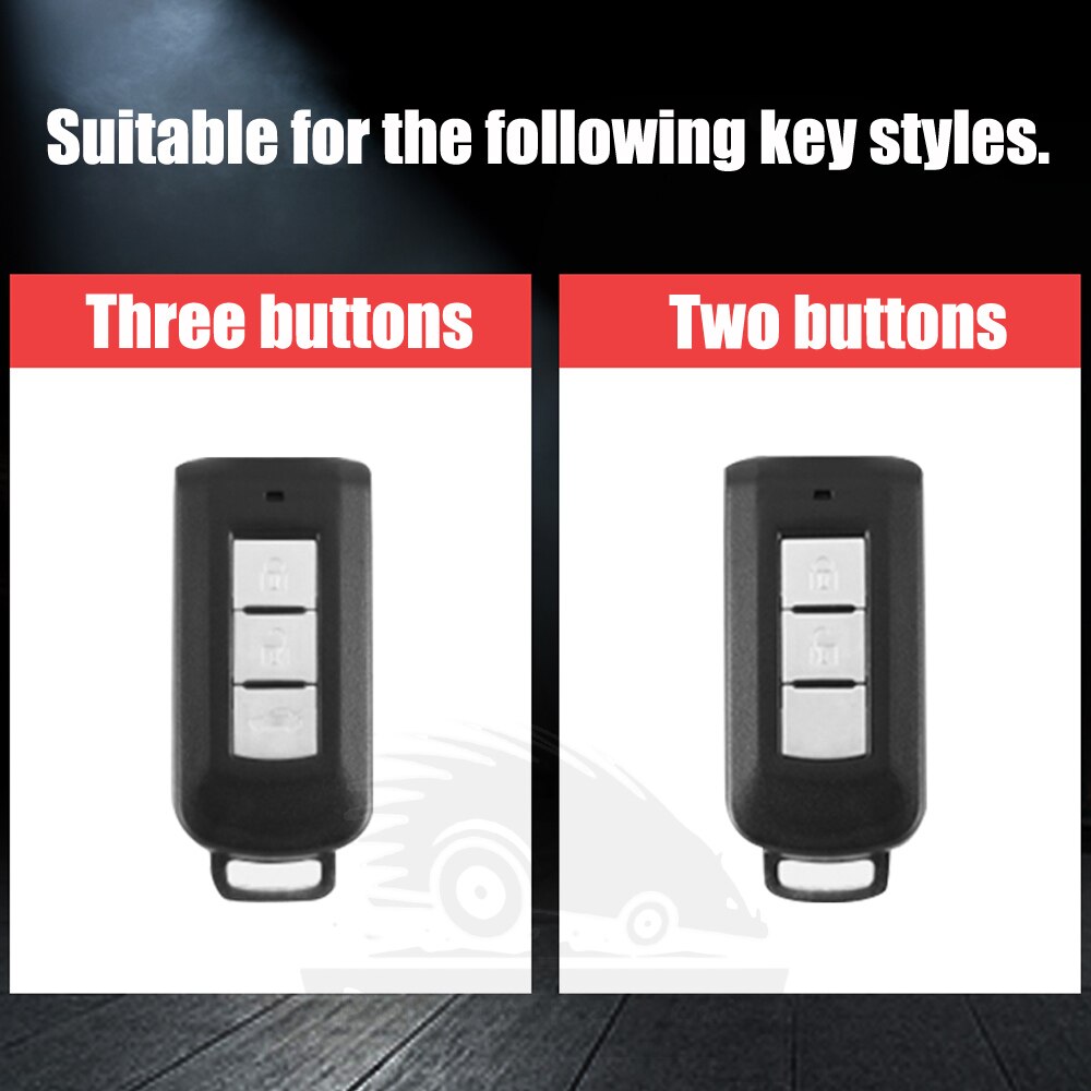 Accessori-In-lega-di-Zinco-di-Protezione-in-pelle-Smart-Key-Coperture-Styling-Auto-Per-Mitsubishi-1 Cover Chiave/telecomando per Mitsubishi - Accessori In lega di Zinco di Protezione in pelle Smart Key Coperture Styling Auto Per Mitsubishi 1