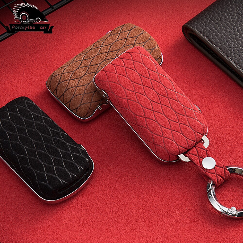 Accessori-In-lega-di-Zinco-di-Protezione-in-pelle-Smart-Key-Coperture-Styling-Auto-Per-Mitsubishi-4 Cover Chiave/telecomando per Mitsubishi - Accessori In lega di Zinco di Protezione in pelle Smart Key Coperture Styling Auto Per Mitsubishi 4