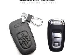 Cover Chiave/telecomando per Audi A4L A6L Q 3q 5q - Adatto per Audi A4L A6L Q 3q 5q serie 7 custodia portachiavi tipo inserto in pelle 3