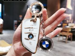 Coperchio chiave per auto BMW in pelle puramente fatta a mano, adatto per  coperchio chiave BMW lama X5 530LI nuova serie 5 325, portachiavi per auto,  accessori in pelle per auto -  Italia