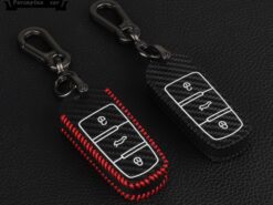 Cover Chiave/telecomando per Volkswagen VW Golf 7 4 Passat B5.5 B6 B8 B7 CC Polo T5 tiguan Jetta - Auto in fibra di carbonio Della Copertura Della Cassa Chiave Per Volkswagen VW Golf 7 4 2