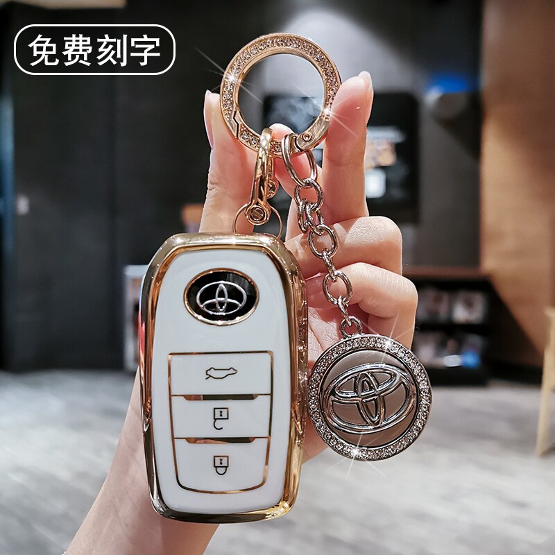 Car-Key-Cover-Car-Key-Case-For-Toyota-CHR-C-HR-Prado-Camry-Avalon-Prius-Corolla-3 Cover Chiave/telecomando per Toyota CHR C-HR Prado Camry Avalon Prius Corolla RAV4 - Car Key Cover Car Key Case For Toyota CHR C HR Prado Camry Avalon Prius Corolla 3