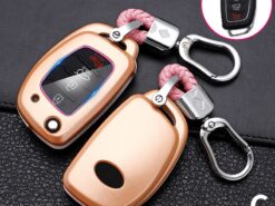 Cover Chiave/telecomando per Hyundai Solaris i10 i20 i30 i35 i40 IX45 3 Cover Chiave/telecomando per Hyundai Solaris i10 i20 i30 i35 i40 IX45 - Carbon Fiber Car Smart Key Cover Case Fob For Hyundai Solaris i10 i20 i30 i35 i40 1