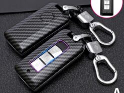 Cover Chiave/telecomando per Mitsubishi Outlander 3 Lancer 10 L200 ASX Colt Pajero Sport Button Accessories - Carbon Fiber Car Smart Key Cover Case Fob For Mitsubishi Outlander 3 Lancer 10 L200 ASX 2