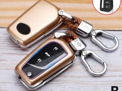 Cover Chiave/telecomando per Toyota Corolla RAV4 6 Cover Chiave/telecomando per Toyota Corolla RAV4 - Carbon Fiber Car Smart Key Cover Case Fob For Toyota Corolla RAV4 Camry Highlander Reiz Keychain 4