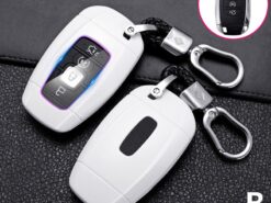 Cover Chiave/telecomando per Lincoln MKC MKZ MKX MKT 2019 2020 5 Buttons Smart Key Protection Fob - Carbon Fiber Car Smart Key Cover Case For Lincoln MKC MKZ MKX MKT 2019 2020 5 3