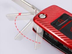 Cover Chiave/telecomando per Volkswagen VW Golf 5 6 Tiguan Polo For Skoda Octavia - Carbon Fiber TPU Car Flip Key Case Cover For Volkswagen VW Golf 5 6 Tiguan Polo 2