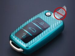 Cover Chiave/telecomando per Volkswagen VW Golf 5 6 Tiguan Polo For Skoda Octavia - Carbon Fiber TPU Car Flip Key Case Cover For Volkswagen VW Golf 5 6 Tiguan Polo 4