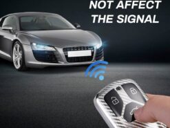 Cover Chiave/telecomando per Audi A1 A4 A5 A6 A7 A8 B6 B7 B8 B9 TT 8S Q3 Q5 Q7 S5 7 Cover Chiave/telecomando per Audi A1 A4 A5 A6 A7 A8 B6 B7 B8 B9 TT 8S Q3 Q5 Q7 S5 - Carbon Fiber TPU Car Smart Key Case Cover For Audi A1 A4 A5 A6 A7 A8 5