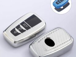 Cover Chiave/telecomando per Toyota Prius Camry Corolla CHR C-HR CHR RAV4 Land Cruiser Prado Holder Shell Fob - Carbon Fiber TPU Car Smart Key Case Cover For Toyota Prius Camry Corolla CHR C HR 4