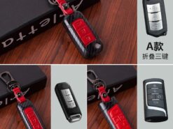 Cover Chiave/telecomando per GAC trumpchi GSGA3GA3SGA5GA6 GS4 GS8 4 Cover Chiave/telecomando per GAC trumpchi GSGA3GA3SGA5GA6 GS4 GS8 - Cassa Chiave dell automobile di Keychain Della Catena Chiave In fibra di Carbonio texture In Pelle 2