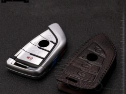 Cover Chiave/telecomando per Bmw X5 F15 E53 X1 F48 X3 E83 X4 G30 F10 F31 F30 e30 E38 E39 E46 F07 - Chiave Dell automobile del Cuoio genuino Della Copertura di Caso Per Bmw X5 F15 E53 X1 2