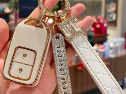 Cover Chiave/telecomando per Honda - Copertura a distanza durevole della cassa chiave dell automobile per Honda misura portafortuna portafortuna Jazz BRV 5