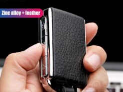 Cover Chiave/telecomando per Volvo XC40 XC60 S90 XC90 V90 2017 2018 - Copertura di Chiave dell automobile del Cuoio Genuino Zincato Della Lega Per Volvo XC40 XC60 S90 2