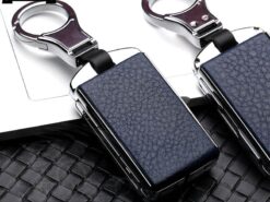 Cover Chiave/telecomando per Volvo XC40 XC60 S90 XC90 V90 2017 2018 - Copertura di Chiave dell automobile del Cuoio Genuino Zincato Della Lega Per Volvo XC40 XC60 S90 5