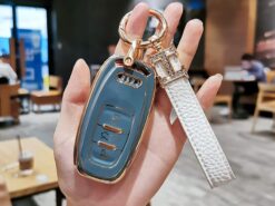 Cover Chiave/telecomando per Audi A3 A4 B6 B7 B8 C6A5 C5 C6 8L 8P RS3 Q3 Q7 TT 8L 8V S3 - Copertura di Chiave dell automobile di Caso Della Protezione Per Audi A3 A4 B6 B7 B8 1