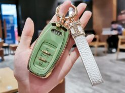 Cover Chiave/telecomando per Audi A3 A4 B6 B7 B8 C6A5 C5 C6 8L 8P RS3 Q3 Q7 TT 8L 8V S3 - Copertura di Chiave dell automobile di Caso Della Protezione Per Audi A3 A4 B6 B7 B8 2