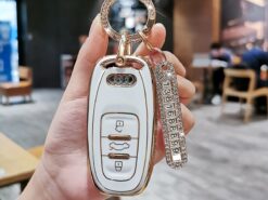 Cover Chiave/telecomando per Audi A3 A4 B6 B7 B8 C6A5 C5 C6 8L 8P RS3 Q3 Q7 TT 8L 8V S3 - Copertura di Chiave dell automobile di Caso Della Protezione Per Audi A3 A4 B6 B7 B8 3