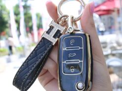 Cover Chiave/telecomando per Volkswagen - Copertura protettiva per chiavi auto Volkswagen applicare a Sagitar Lamando POLO BORA Golf Passat chiavi per 4