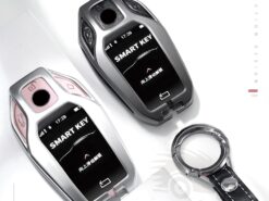 Cover Chiave/telecomando per BMW serie 5 7 G11 G12 G30 G31 G32 I8 I12 I15 G01 G02 G05 G07 X3 X4 X5 X7 4 Cover Chiave/telecomando per BMW serie 5 7 G11 G12 G30 G31 G32 I8 I12 I15 G01 G02 G05 G07 X3 X4 X5 X7 - Coperture della cassa della copertura della chiave dell esposizione di LED dell automobile in lega di 1