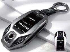 Cover Chiave/telecomando per BMW serie 5 7 G11 G12 G30 G31 G32 I8 I12 I15 G01 G02 G05 G07 X3 X4 X5 X7 5 Cover Chiave/telecomando per BMW serie 5 7 G11 G12 G30 G31 G32 I8 I12 I15 G01 G02 G05 G07 X3 X4 X5 X7 - Coperture della cassa della copertura della chiave dell esposizione di LED dell automobile in lega di 2