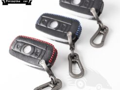 Cover Chiave/telecomando per BMW E90 E60 E70 E87 3 5 Serie 6 m3 M5 X1 X5 X6 Z4 - Cuoio 3 Bottoni Remoto Intelligente Chiave Dell automobile di Caso Della Protezione Della Copertura per BMW 4