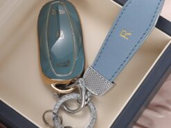 Cover Chiave/telecomando per Auto Smart Remote Key Cover completa Shell per Tesla modello S 3X3 - Custodia morbida di lusso in TPU per Auto Smart Remote Key Cover completa Shell per Tesla 1