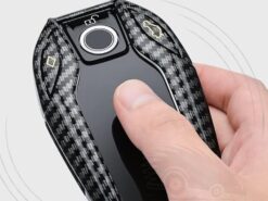 Cover Chiave/telecomando per BMW serie 5 7 G11 G12 G30 G31 G32 i8 I12 I15 G01 X3 G02 X4 G05 X5 X7 - Custodia protettiva per Display a LED per auto in ABS in fibra di carbonio per BMW 2