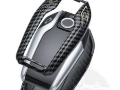 Cover Chiave/telecomando per BMW serie 5 7 G11 G12 G30 G31 G32 i8 I12 I15 G01 X3 G02 X4 G05 X5 X7 - Custodia protettiva per Display a LED per auto in ABS in fibra di carbonio per BMW 3