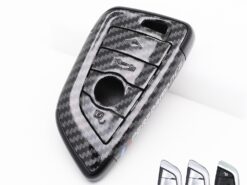 Cover Chiave/telecomando per BMW X1 X3 X4 X5 F15 X6 F16 G30 5 7 M5 G11 F48 F39 520 525 f30 118i 218i 320i 4 Cover Chiave/telecomando per BMW X1 X3 X4 X5 F15 X6 F16 G30 5 7 M5 G11 F48 F39 520 525 f30 118i 218i 320i - Custodia protettiva per coperture chiave in fibra di carbonio per BMW X1 X3 X4 X5 F15 2