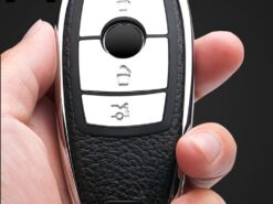 Cover Chiave/telecomando per Mercedes Benz 2017 E Classe E W213 E300 E400 6 Cover Chiave/telecomando per Mercedes Benz 2017 E Classe E W213 E300 E400 - Della Lega del Cuoio genuino splicing Cassa Chiave Dell automobile Per Mercedes Benz 2017 E Classe 4