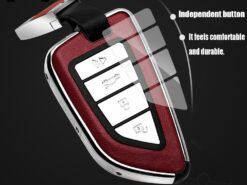 Cover Chiave/telecomando per BMW X1 X5 X6 f15 F16 F48 1 2 Serie - Di cuoio della lega di Telecomando Chiave del Supporto del Sacchetto fit bmw lama KeyChain di 3