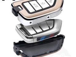 Cover Chiave/telecomando per BMW X1 X5 X6 f15 F16 F48 1 2 Serie - Di cuoio della lega di Telecomando Chiave del Supporto del Sacchetto fit bmw lama KeyChain di 4