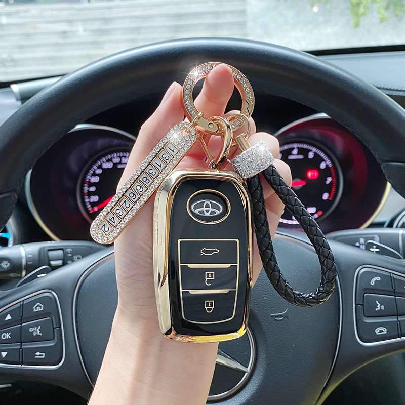 Durable-TPU-Car-Key-Case-Cover-For-Toyota-Yaris-Prius-Camry-Corolla-Avensis-Verso-Prado-REIZ-8 Cover Chiave/telecomando per Toyota Yaris Prius Camry Corolla Avensis Verso Prado REIZ Crown RAV4 CHR Aygo Scion - Durable TPU Car Key Case Cover For Toyota Yaris Prius Camry Corolla Avensis Verso Prado REIZ 8