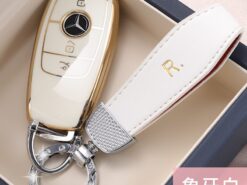 Cover Chiave/telecomando per Mercedes Benz classe A B R G GLK GLA GLC GLR W204 W210 W176 W202 W463 5 Cover Chiave/telecomando per Mercedes Benz classe A B R G GLK GLA GLC GLR W204 W210 W176 W202 W463 - Fob galvanico della copertura della cassa chiave A distanza dell automobile di TPU per Mercedes Benz 3