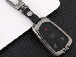 Cover Chiave/telecomando per Cadillac SRX 2015 2016 ATS CTS XTS CT6 XT5 - In Lega di zinco di Chiave Dell automobile Della Copertura Borsette Catena Chiave Caso Smart Key 4