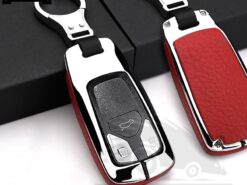 Cover Chiave/telecomando per Audi A4 Nuovo A4L A5 A6L QT S5 S7 Q7 TTS 4 Cover Chiave/telecomando per Audi A4 Nuovo A4L A5 A6L QT S5 S7 Q7 TTS - In Lega di zinco di Stile Dell automobile di cuoio Caso Astuto Della Copertura Per Audi 2