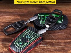 Cover Chiave/telecomando per per BMW 1 3 5 serie X1 X3 X5 X6 Z4 6 Cover Chiave/telecomando per per BMW 1 3 5 serie X1 X3 X5 X6 Z4 - In fibra di carbonio Chiave Dell automobile di Cuoio Della Copertura di Caso per BMW 1 4