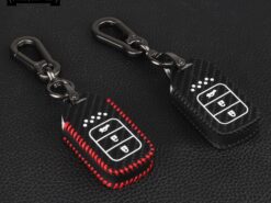 Cover Chiave/telecomando per Honda 20162017 CRV - In fibra di carbonio auto in pelle chiave a distanza fob caso della copertura per Honda 4