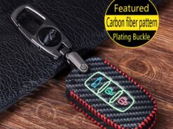 Cover Chiave/telecomando per Kia KX5 K3S RIO Ceed Cerato Optima K5 Sportage Sorento K2 Anima k3 5 Cover Chiave/telecomando per Kia KX5 K3S RIO Ceed Cerato Optima K5 Sportage Sorento K2 Anima k3 - In fibra di carbonio del Cuoio Genuino Key Caso Della Copertura per Kia KX5 K3S RIO 3