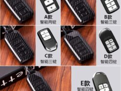 Cover Chiave/telecomando per Honda Civic Accord Cr-V 5 Cover Chiave/telecomando per Honda Civic Accord Cr-V - In fibra di carbonio grano di Caso di Cuoio Della Copertura di Chiave Dell automobile Fob 3