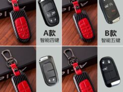 Cover Chiave/telecomando per Jeep Renegade 6 Cover Chiave/telecomando per Jeep Renegade - In fibra di carbonio texture in pelle caso chiave per Fiat per Jeep Renegade astuta di 4