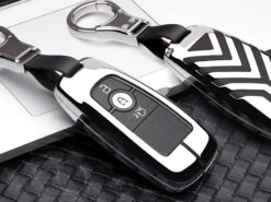 Cover Chiave/telecomando per Ford 2018 EcoSport per Lincoln 2017 MKC MKZ MKX 4 Cover Chiave/telecomando per Ford 2018 EcoSport per Lincoln 2017 MKC MKZ MKX - In lega di zinco Accessorio Remoto senza chiave Della Copertura per Ford 2018 EcoSport per Lincoln 2